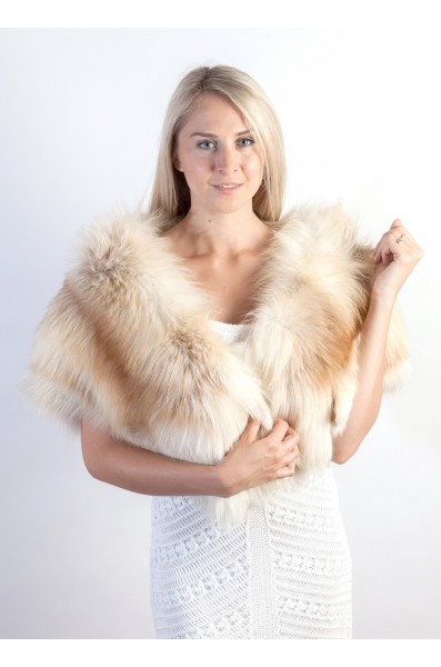 Gold fur shawl cheap